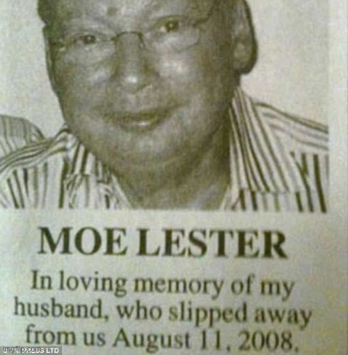 Moe Lester | image tagged in moe lester | made w/ Imgflip meme maker