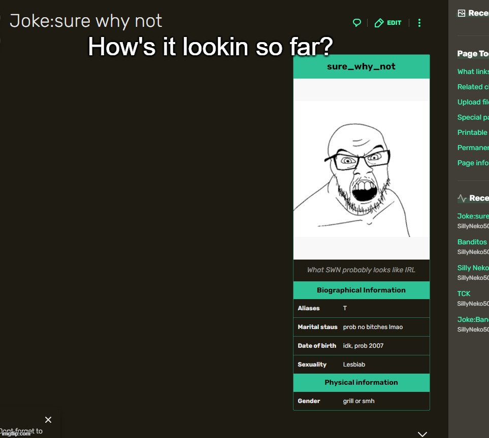 How's it lookin so far? | made w/ Imgflip meme maker