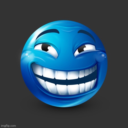 troll blue emoji | image tagged in troll blue emoji | made w/ Imgflip meme maker