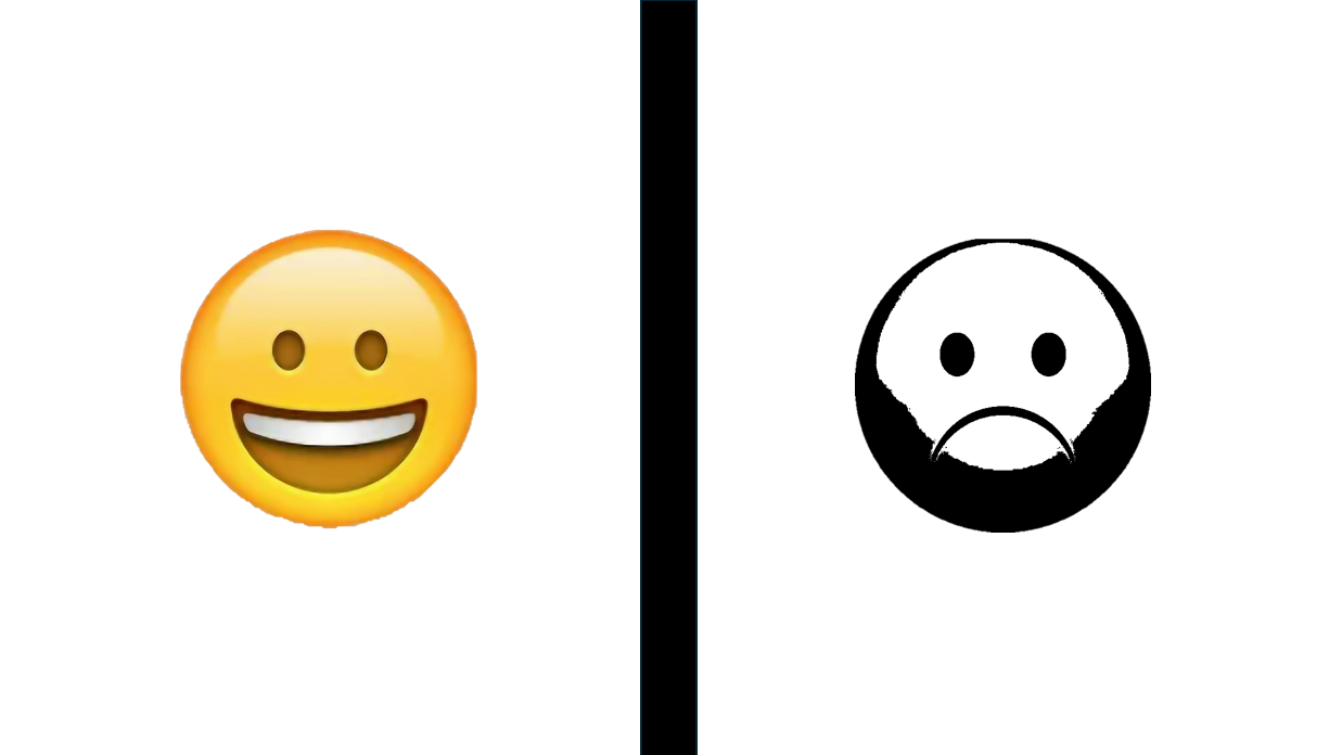 Happy Emoji Sad Emoji Blank Meme Template