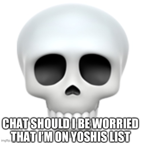 💀; CHAT SHOULD I BE WORRIED THAT I’M ON YOSHIS LIST | made w/ Imgflip meme maker