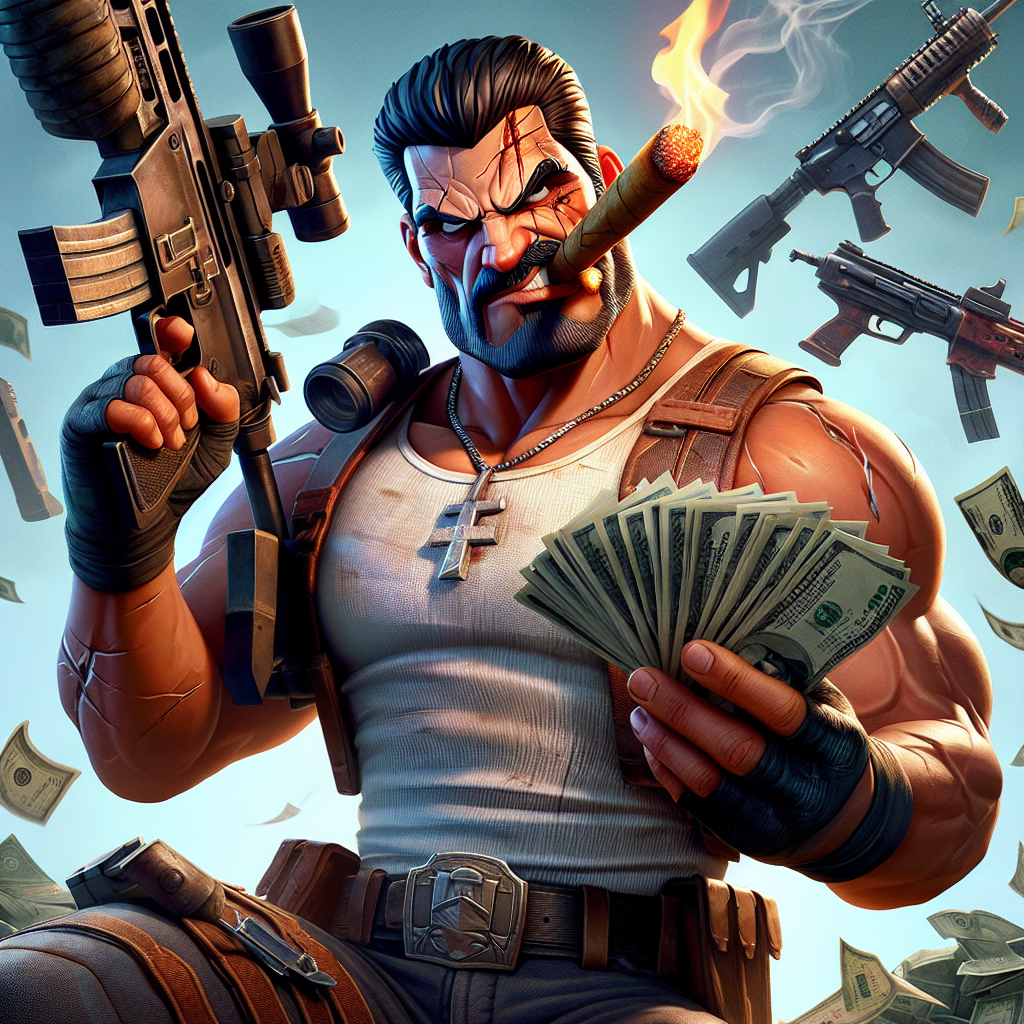 tough apex legends character smoking cigar counting money in han Blank Meme Template