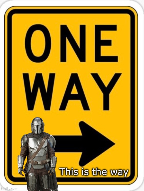 Mando says | This is the way | image tagged in mandolorian,star wars | made w/ Imgflip meme maker