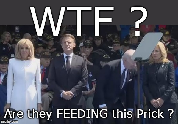 Maybe try some cheese or something ? | WTF ? Are they FEEDING this Prick ? | image tagged in biden shits d day meme | made w/ Imgflip meme maker