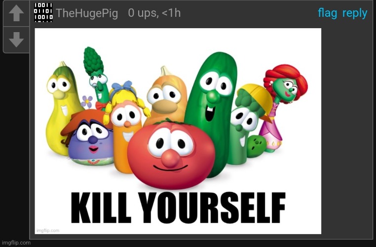 Kys but veggietales Blank Meme Template