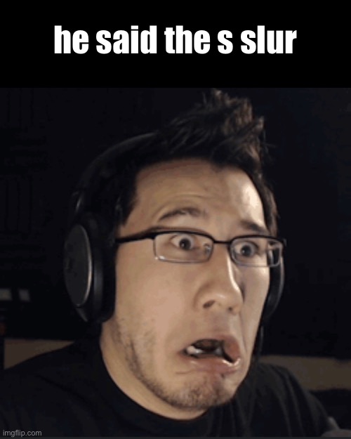 he said the s slur | image tagged in markiplier sad | made w/ Imgflip meme maker