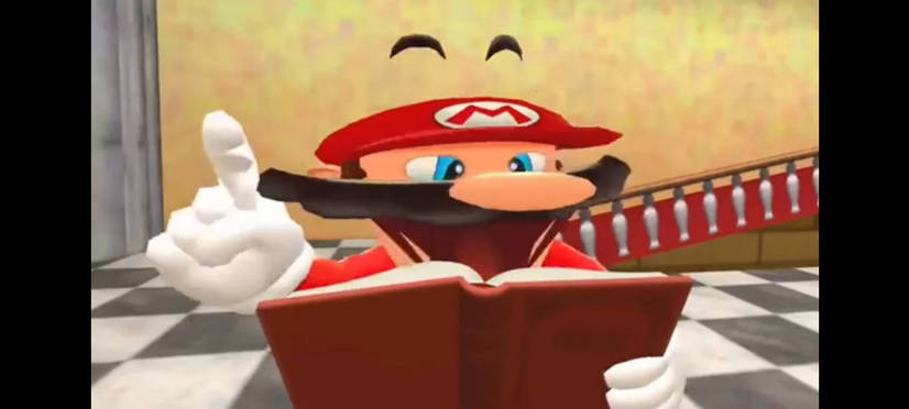 High Quality Mario and book Blank Meme Template