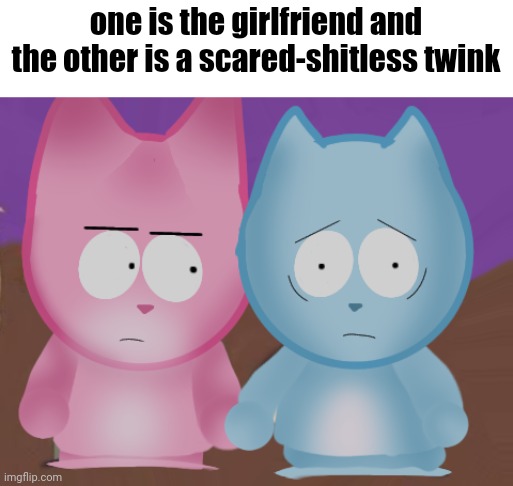 one is the girlfriend and the other is a scared-shitless twink | made w/ Imgflip meme maker