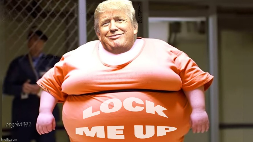 donOLD tRUMP for prison ! Lock her up ! | image tagged in idiot,lock her up,maga morons,clown car republicans,pronouns,trump criminal | made w/ Imgflip meme maker