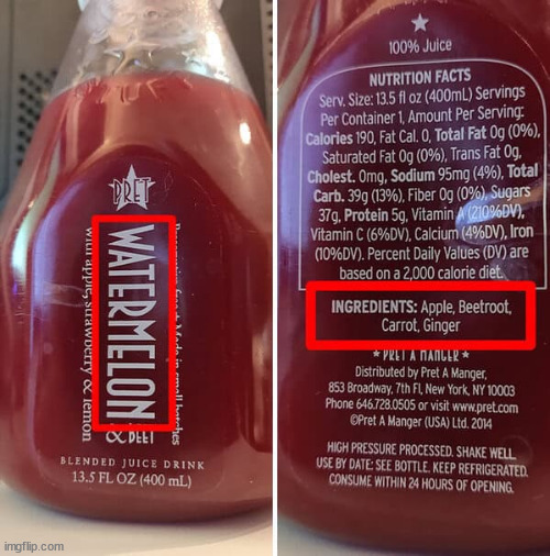 Watermelon? | image tagged in you had one job,tastes like,anything but watermelon | made w/ Imgflip meme maker