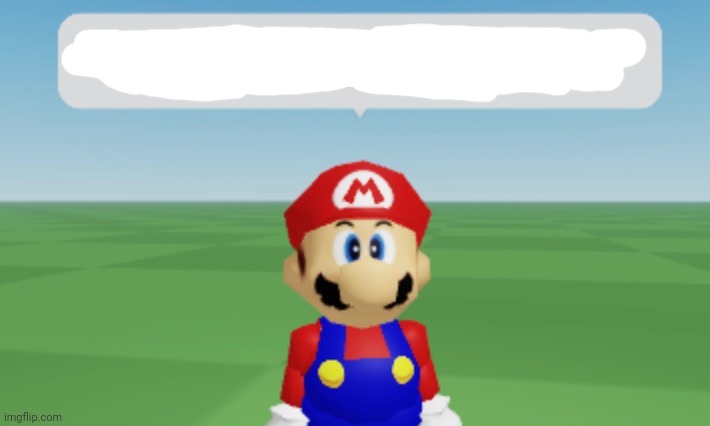 High Quality Mario says Blank Meme Template