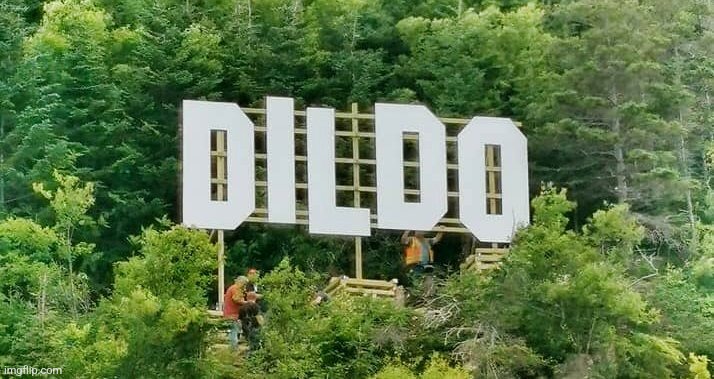 Fun fact. Dildo, Newfoundland exists | image tagged in dildo,newfoundland,giant dildo,dildo week | made w/ Imgflip meme maker