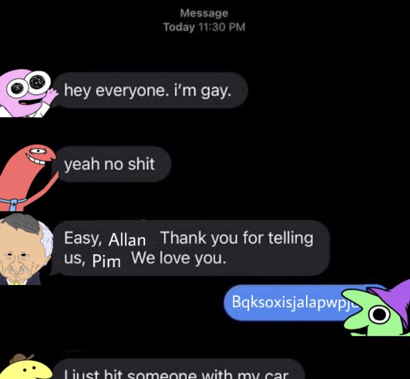 Hi I'm gay Blank Meme Template