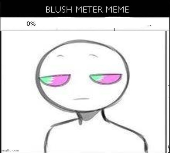Womp womp blushing isn't realistic | image tagged in blush meter meme | made w/ Imgflip meme maker