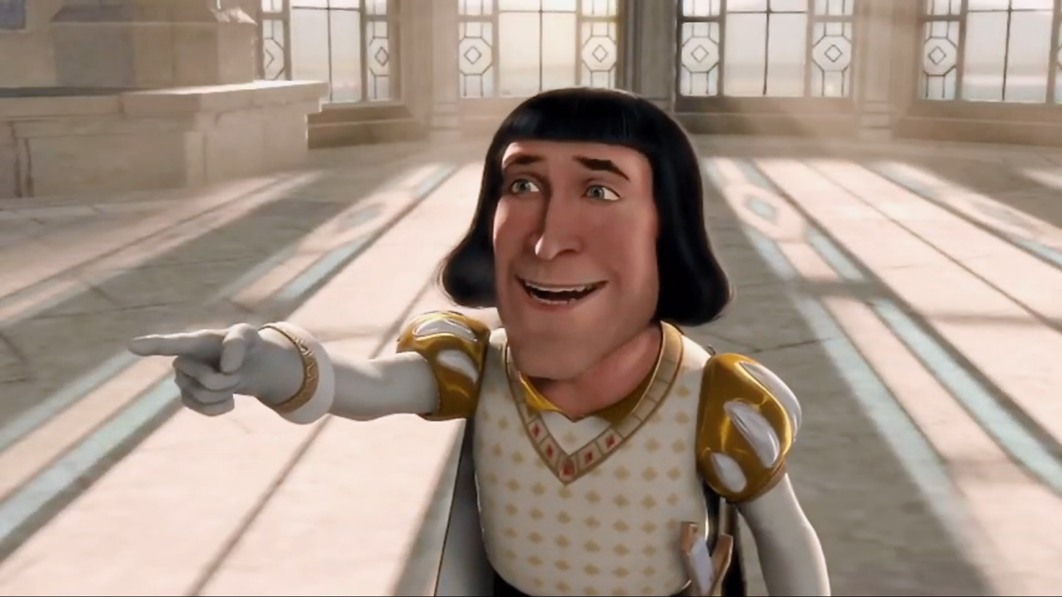 High Quality Farquaad pointing Blank Meme Template