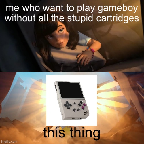 todays sponsor | me who want to play gameboy without all the stupid cartridges; this thing | made w/ Imgflip meme maker