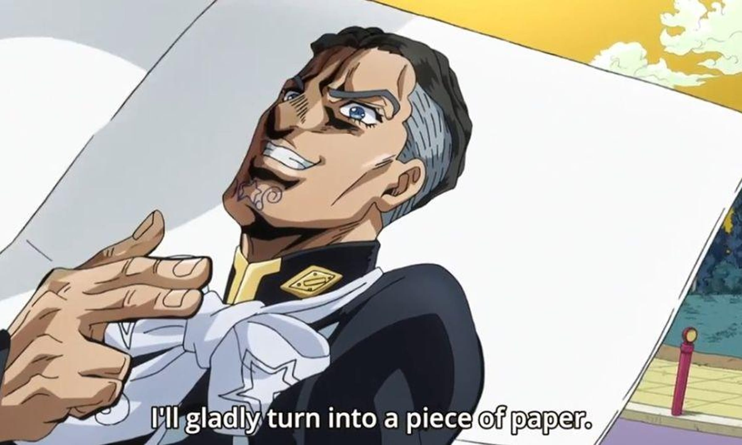 I'll gladly turn you into a piece of paper Blank Meme Template