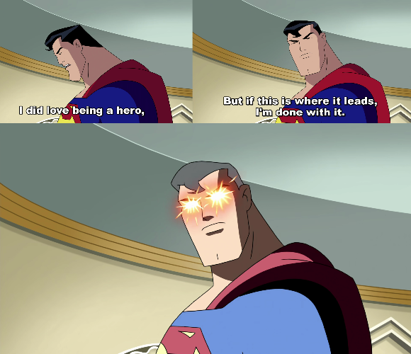 High Quality Superman Becomes Super Villain Blank Meme Template