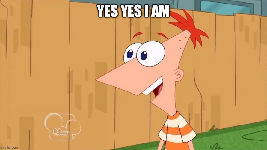 Phineas Yes I am | YES YES I AM | image tagged in phineas yes i am | made w/ Imgflip meme maker