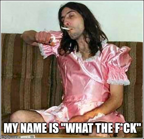 Transgender rights | MY NAME IS "WHAT THE F*CK" | image tagged in transgender rights | made w/ Imgflip meme maker