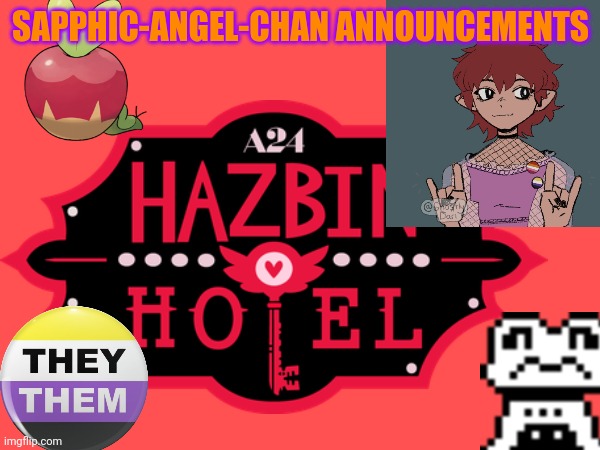 I've calmed down a bit...so to calm my nerves I made myself a new Temple | SAPPHIC-ANGEL-CHAN ANNOUNCEMENTS | image tagged in custom template | made w/ Imgflip meme maker