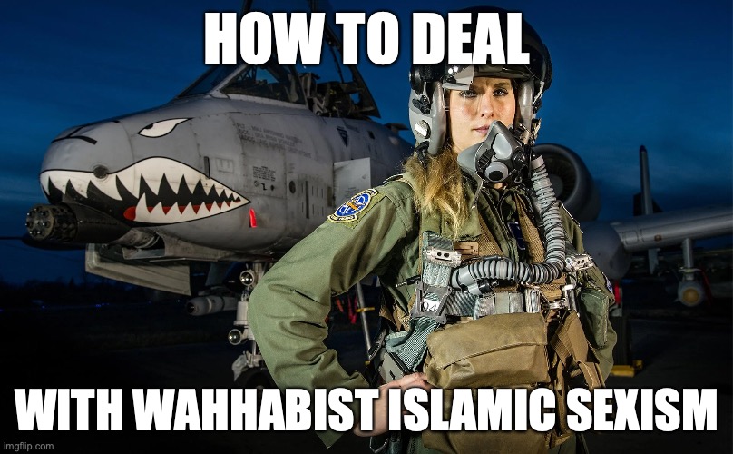 the ultimate solution to woman's rights in the Middle East | HOW TO DEAL; WITH WAHHABIST ISLAMIC SEXISM | image tagged in america,human rights,badass,empowerment | made w/ Imgflip meme maker