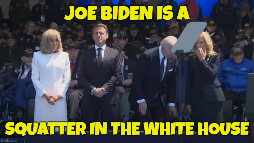 No squatters rights | JOE BIDEN IS A; SQUATTER IN THE WHITE HOUSE | image tagged in joe biden,fjb,poopy pants,dementia,maga,make america great again | made w/ Imgflip meme maker