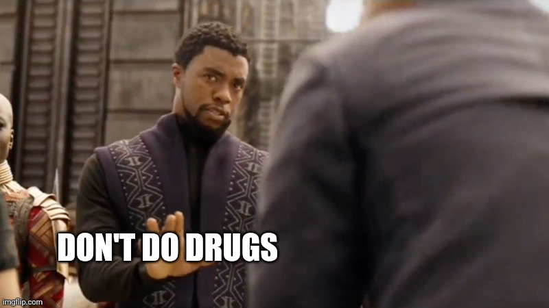 black panther | DON'T DO DRUGS | image tagged in black panther | made w/ Imgflip meme maker