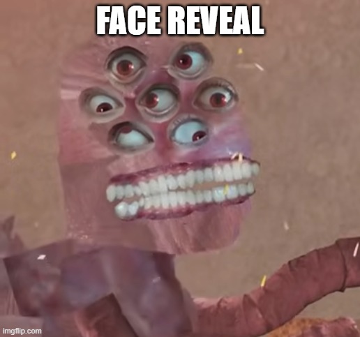 face reveal | FACE REVEAL | image tagged in face reveal | made w/ Imgflip meme maker