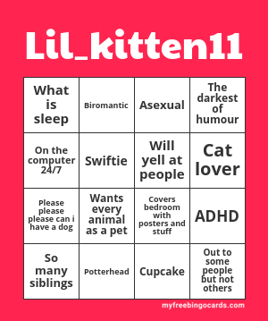 High Quality Lil_kitten11 bingo Blank Meme Template