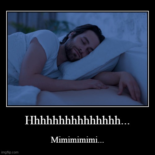 sleep | Hhhhhhhhhhhhhhh... | Mimimimimi... | image tagged in funny,sleep | made w/ Imgflip demotivational maker