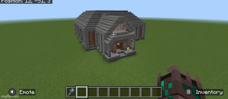A Minecraft house I built :} | image tagged in minecraft,gaming,video games,nintendo switch,screenshot | made w/ Imgflip meme maker
