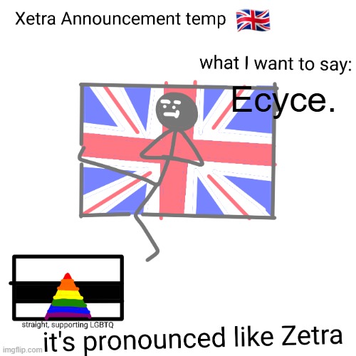 Xetra announcement temp | Ecyce. | image tagged in xetra announcement temp | made w/ Imgflip meme maker