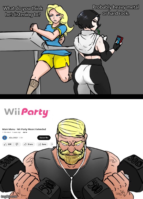 Wii Party Intensifies | image tagged in what do you think he's listening to,wii,video games | made w/ Imgflip meme maker