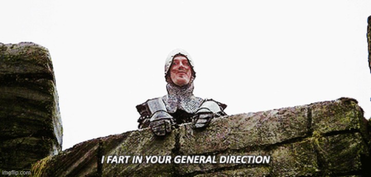 I fart in your general direction | image tagged in i fart in your general direction | made w/ Imgflip meme maker