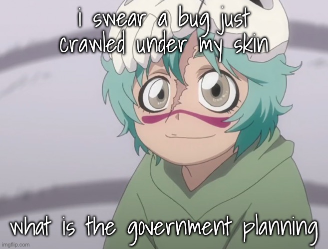 nel | i swear a bug just crawled under my skin; what is the government planning | image tagged in nel | made w/ Imgflip meme maker