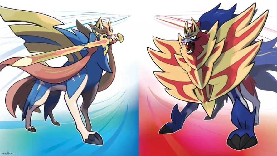 The Sword and Shield pokemon | image tagged in the sword and shield pokemon | made w/ Imgflip meme maker