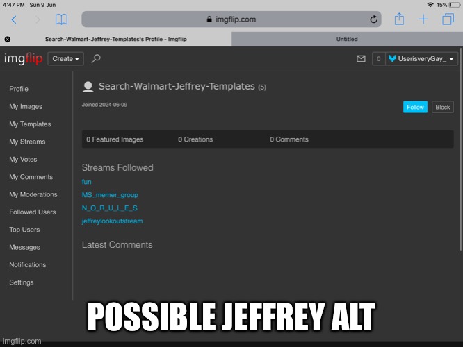 POSSIBLE JEFFREY ALT | made w/ Imgflip meme maker