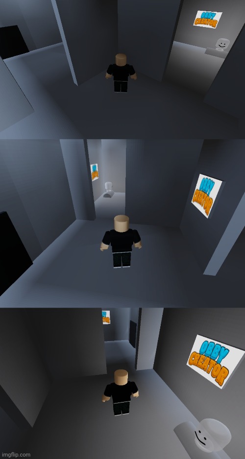 Try explaining this | image tagged in roblox,non euclidean | made w/ Imgflip meme maker