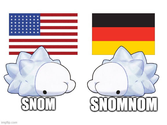 Blank White Template | SNOM; SNOMNOM | image tagged in blank white template | made w/ Imgflip meme maker