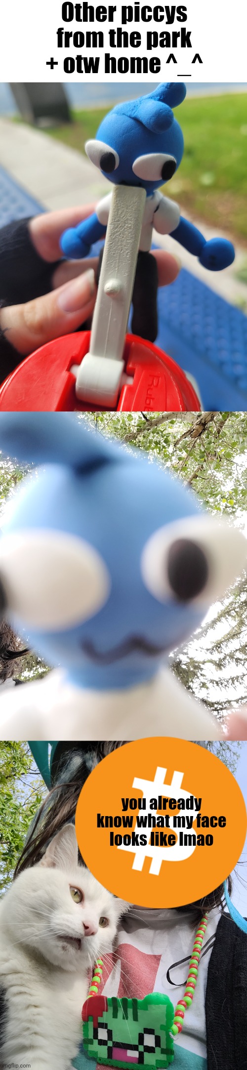 Other piccys from the park + otw home ^_^; you already know what my face looks like lmao | made w/ Imgflip meme maker
