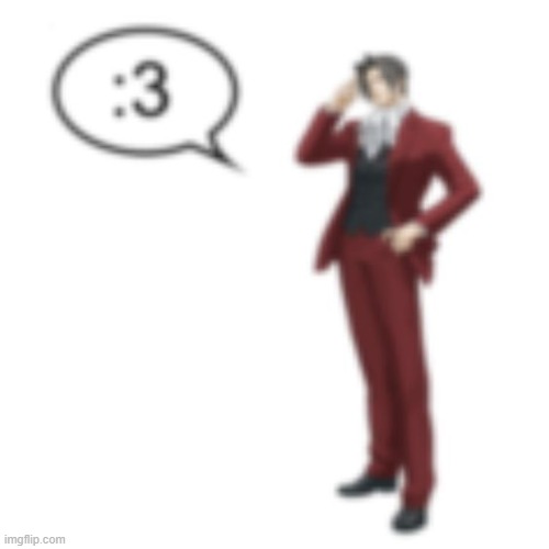 High Quality Miles Edgeworth :3 Blank Meme Template