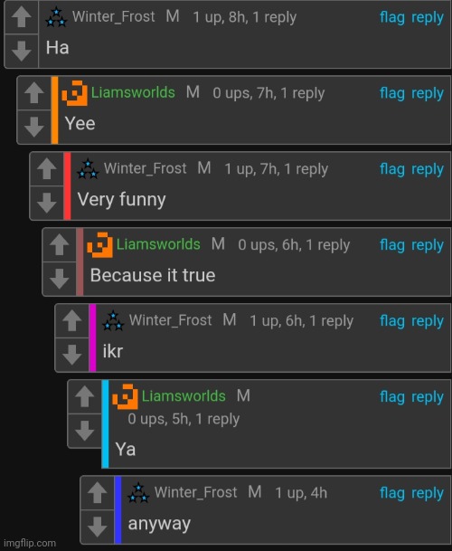 Quality conversation. | image tagged in comments | made w/ Imgflip meme maker