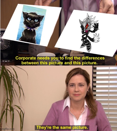Scourge and infinite have the same backstory meme | image tagged in memes,they're the same picture,sonic forces,warrior cats | made w/ Imgflip meme maker