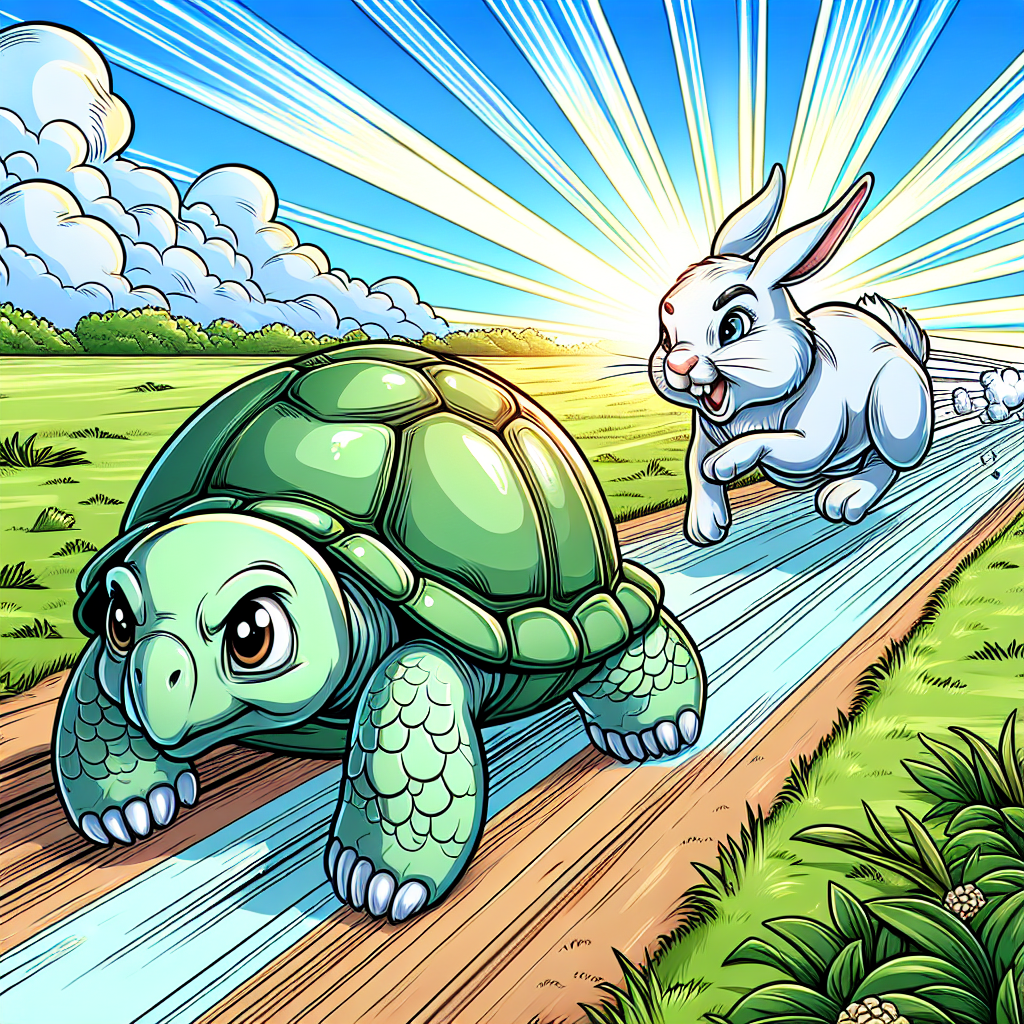 tortoise and a bunny racing Blank Meme Template