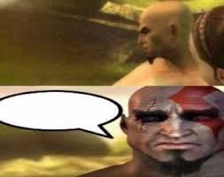 High Quality Kratos finds meme Blank Meme Template