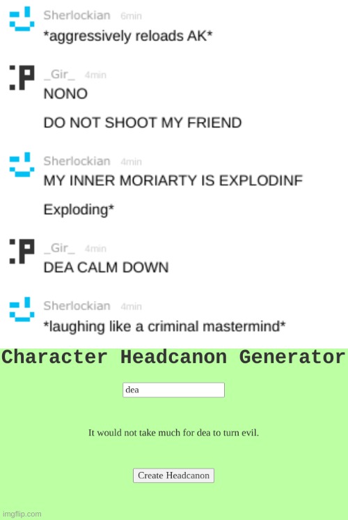 Character headcanon crazy | made w/ Imgflip meme maker
