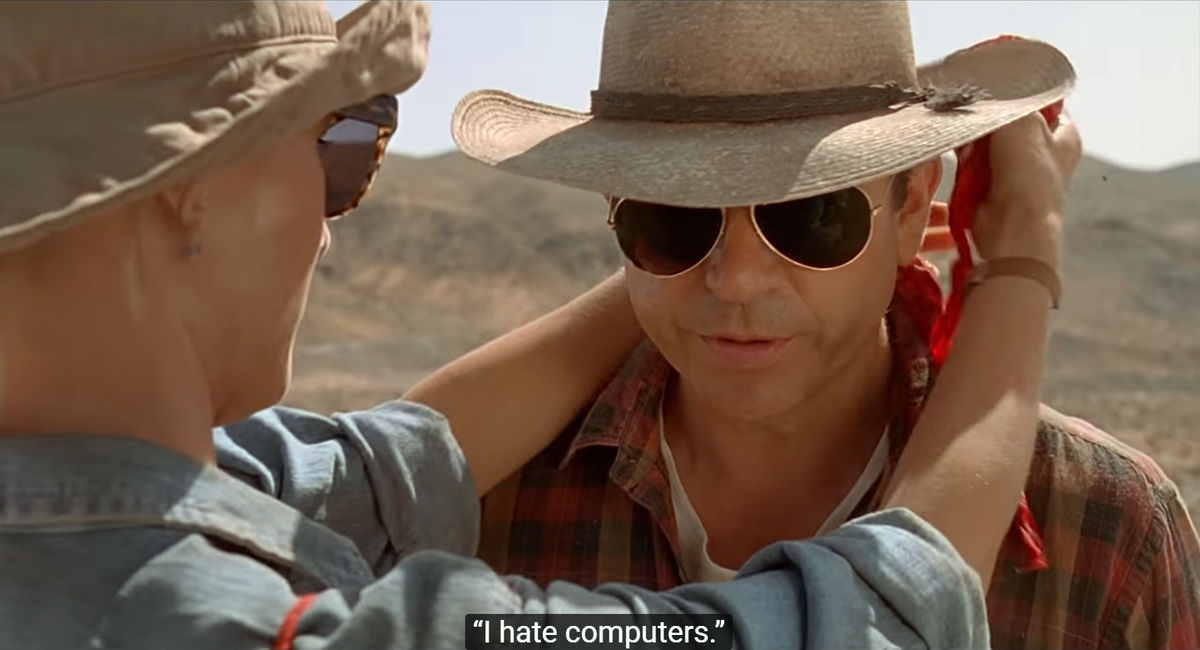 High Quality Grant hates computers Blank Meme Template