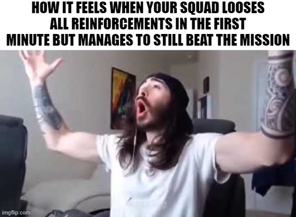 [This Meme Has Been Approved By The Ministry Of Truth] | HOW IT FEELS WHEN YOUR SQUAD LOOSES ALL REINFORCEMENTS IN THE FIRST MINUTE BUT MANAGES TO STILL BEAT THE MISSION | image tagged in penguin0 cheering,helldivers | made w/ Imgflip meme maker