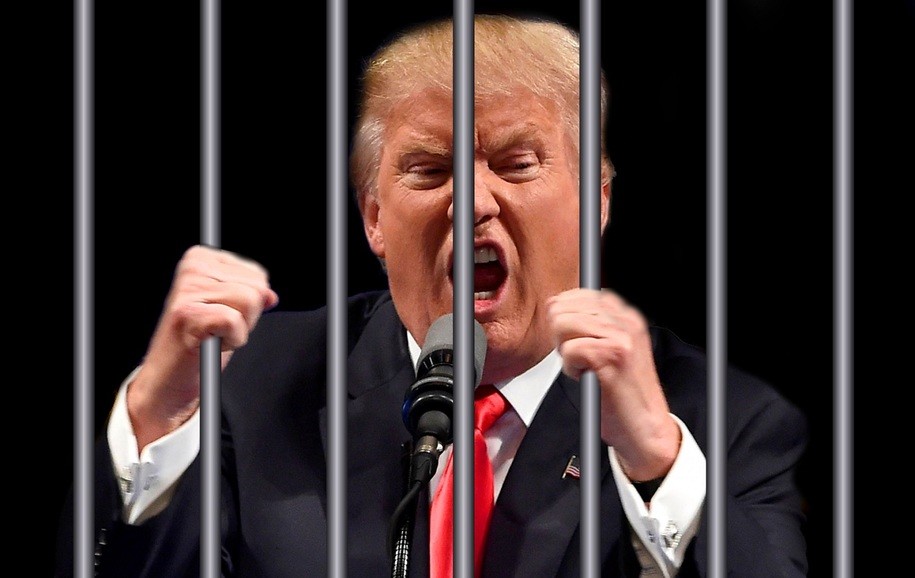 High Quality Trump in Jail Blank Meme Template